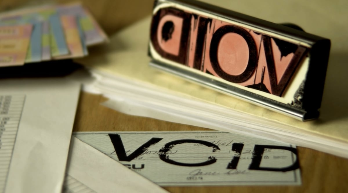 What is a void check?