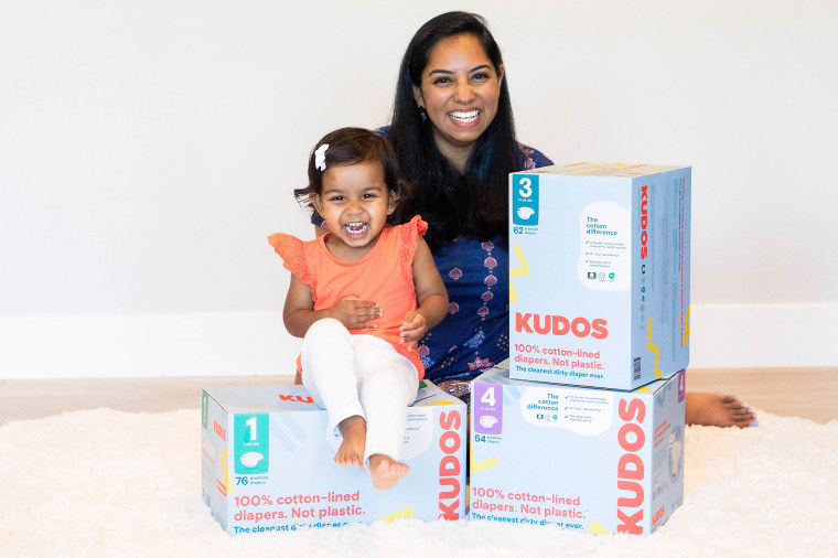 kudos diapers founder Amrita Saigal, daughter avnia